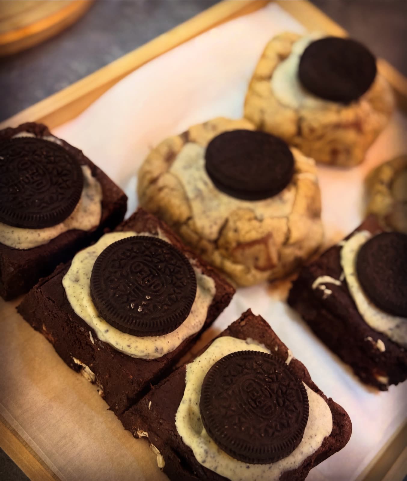 Oreo brownies and cookies from Blanco Coffee House.